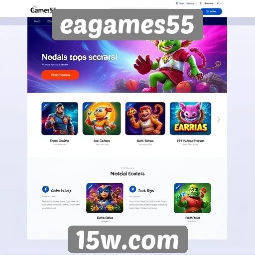 Como o design do site EAGames55 influencia a experiência